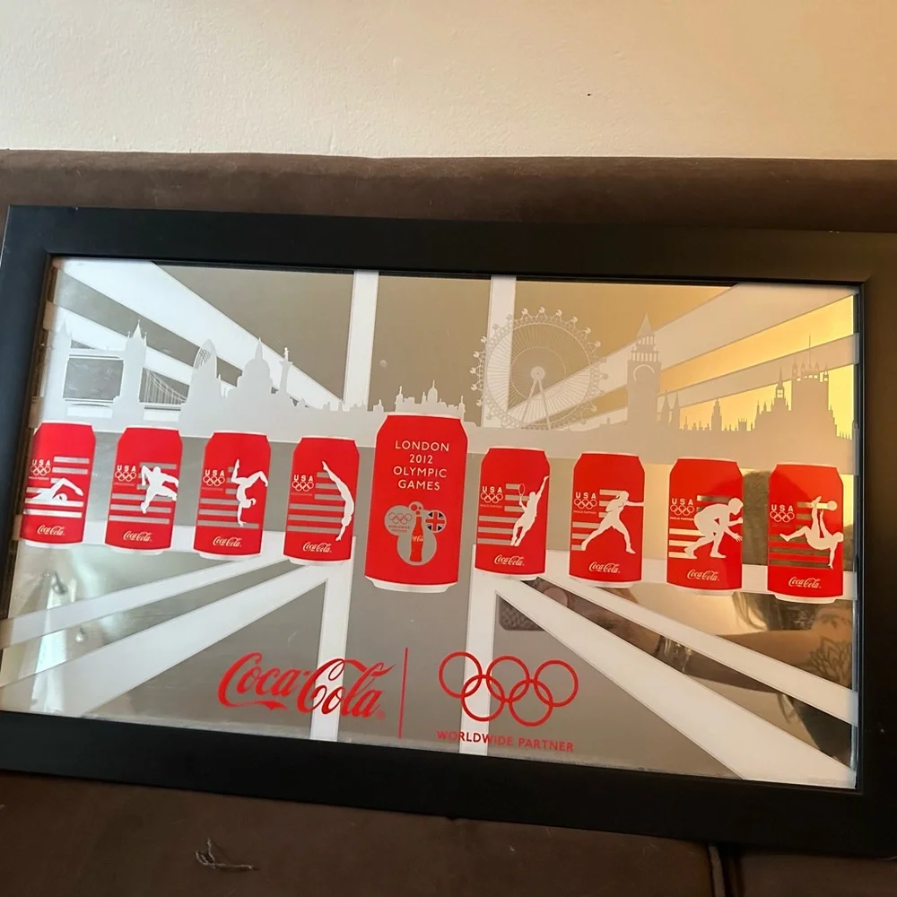Coca-Cola Red and White Olympic Commemorative Frame